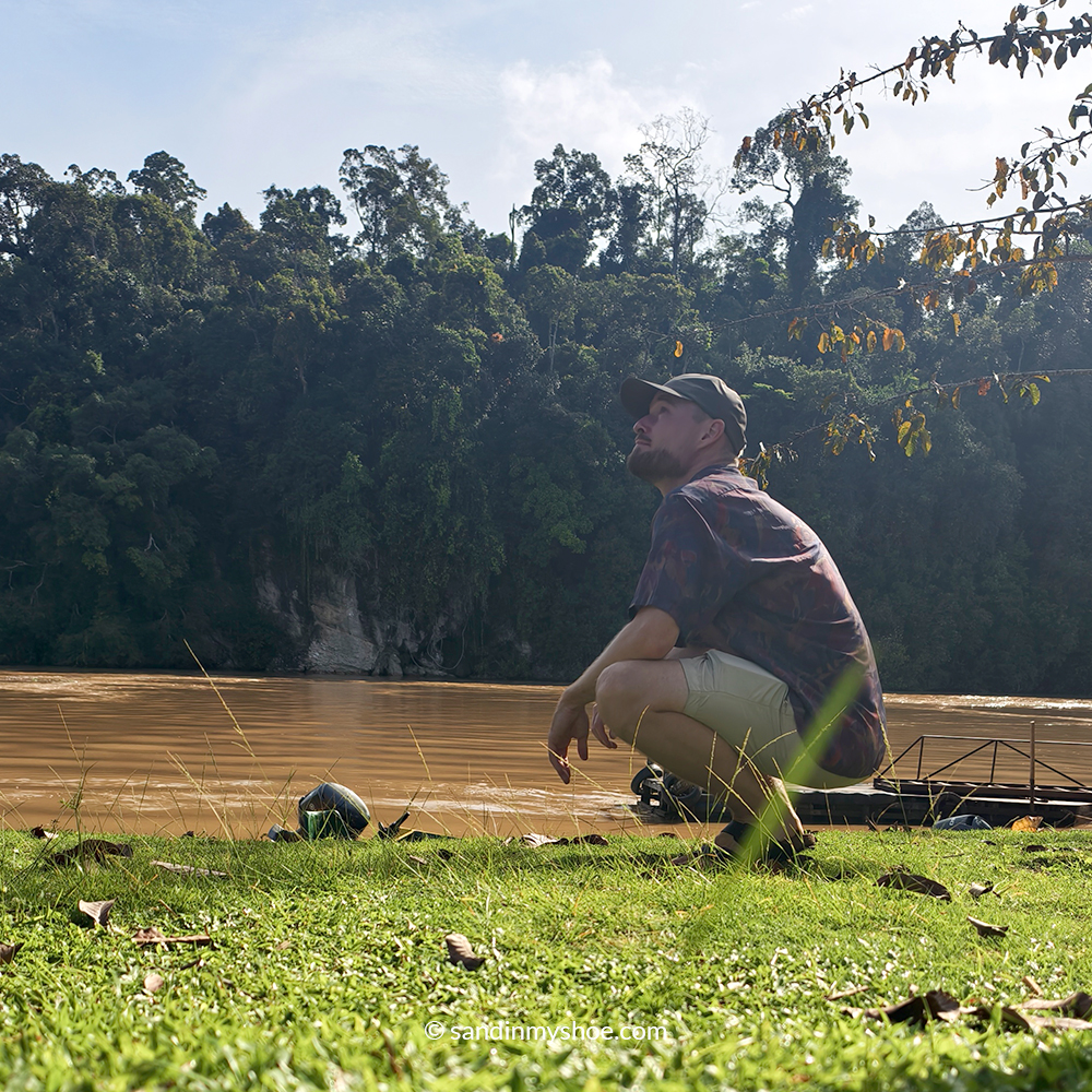 Petteri watching the bornean jungle