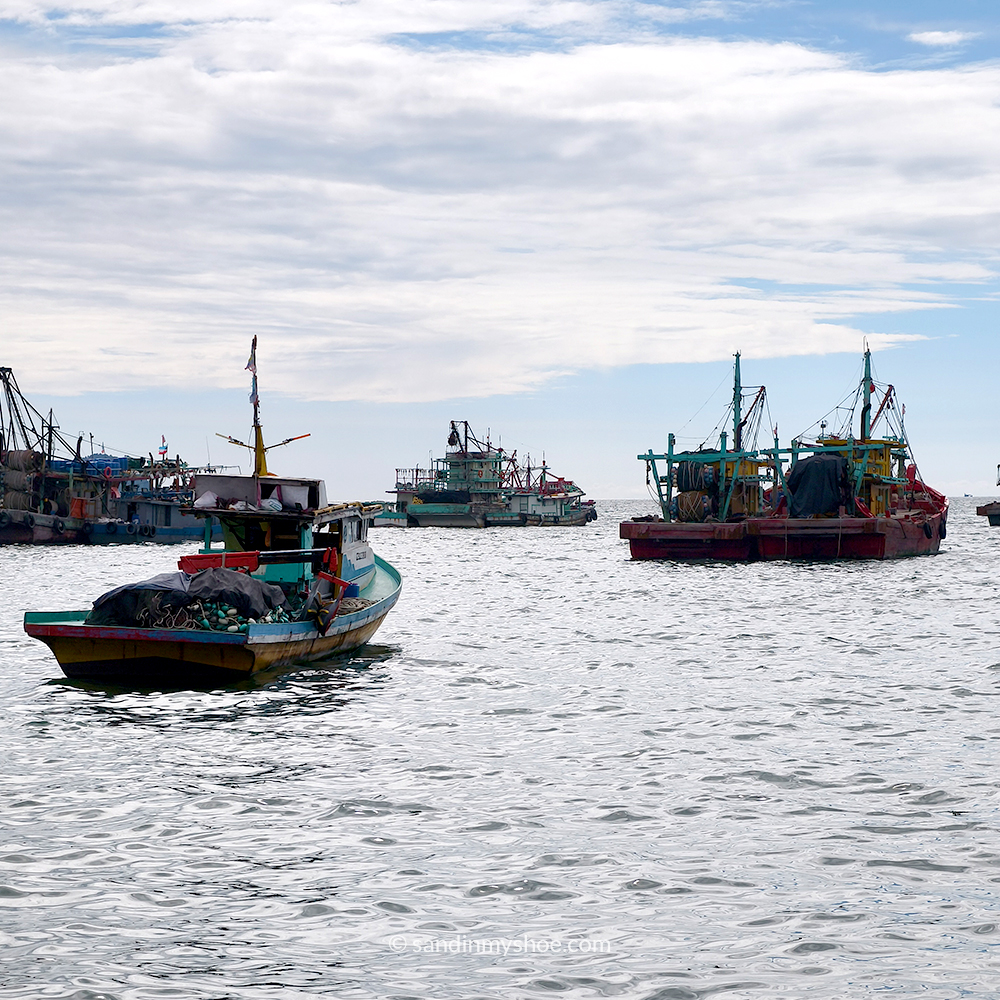 Fishing boat docked at the harbor in Kota Kinabalu, Borneo