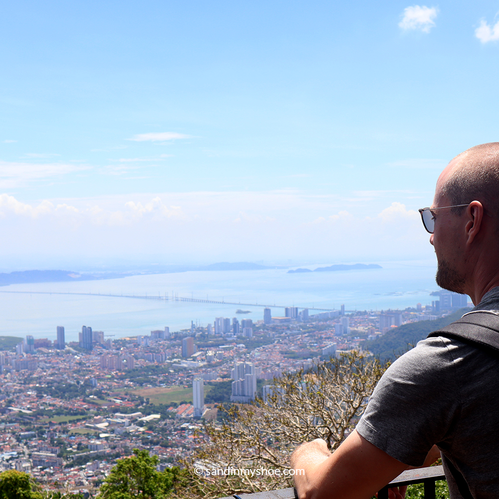 Spectacular view of Penang from the top of Penang Hill.