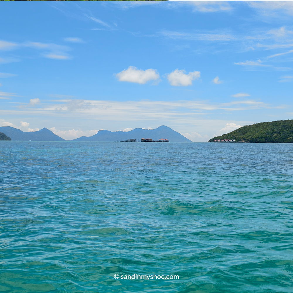 Scenic view of tropical islands near Sea Nomad territories in Malaysia