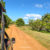 Safari jeep driving through a dirt road in a national park in Sri Lanka