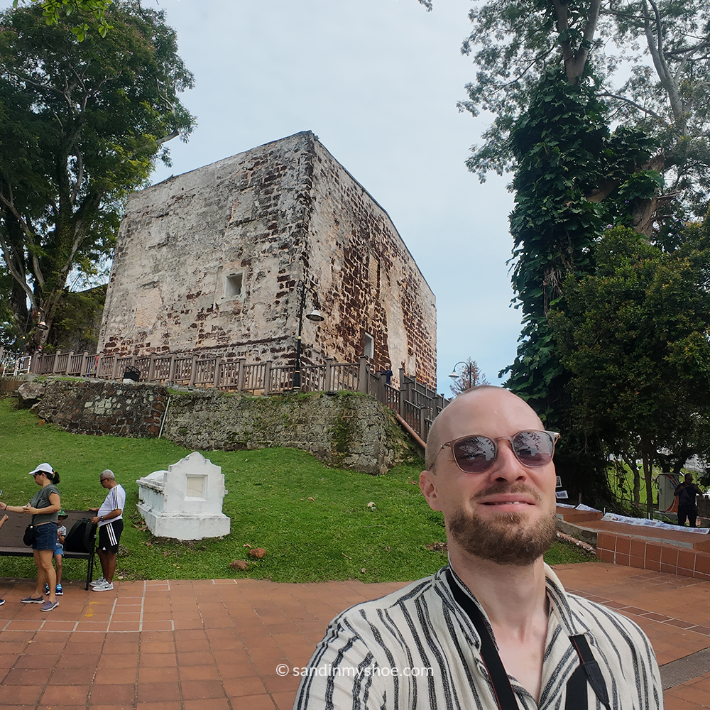 Petteri visiting A Famosa ruins, part of the Portuguese colonial history in the Malacca itinerary