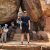 Petteri hiking through boulders on a Sigiriya hikes trail near Pidurangala.