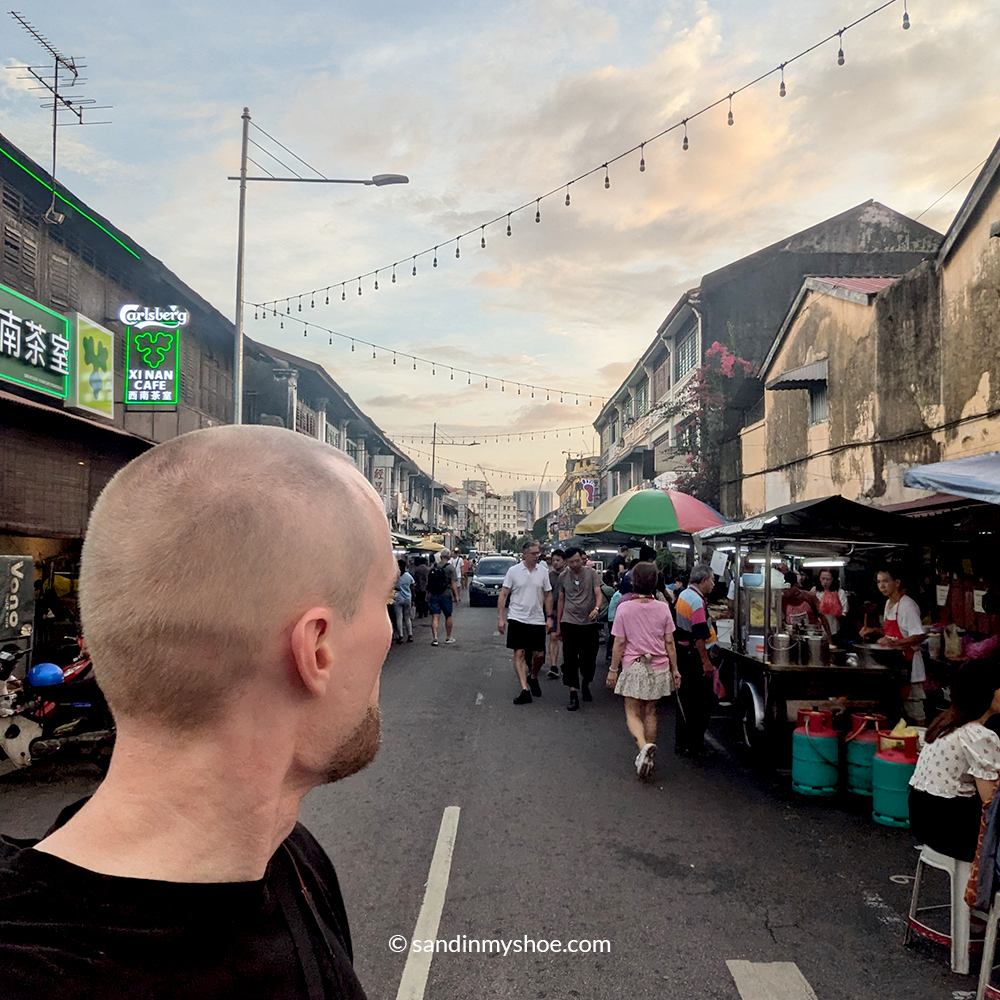 Street food stalls in George Town, Malaysia – a must-visit destination among Southeast Asia places to go.