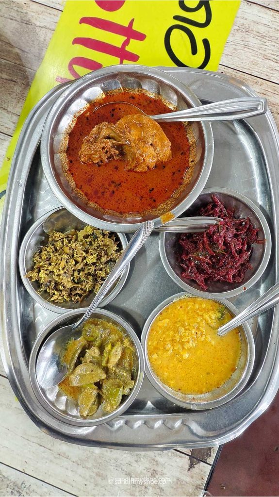 Local canteen food for only one dollar—Delicious!