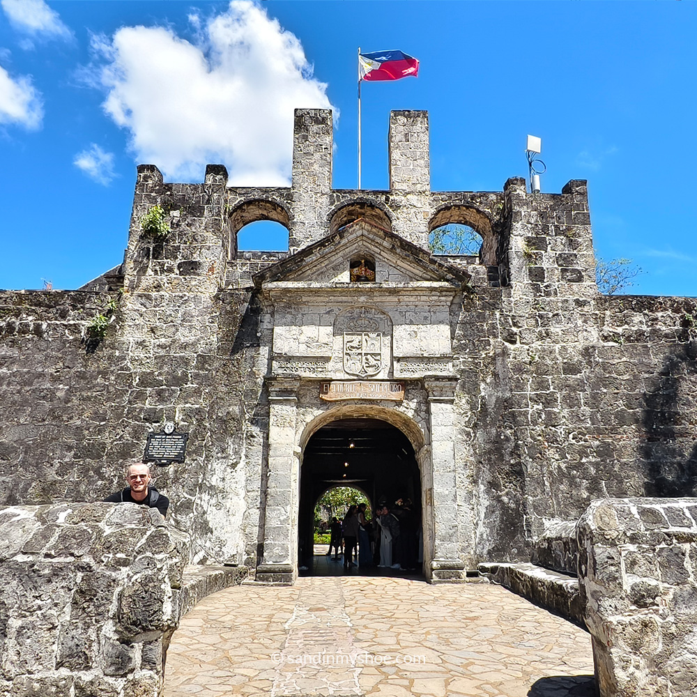 Petteri standing in front of Fort San Pedro in Cebu City, one of the top things to do in Cebu City.