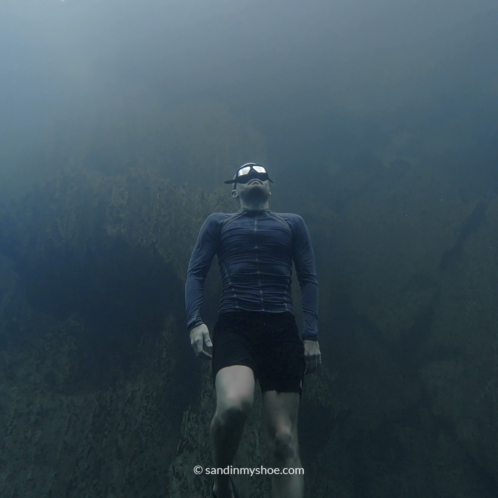 Petteri freediving in Coron
