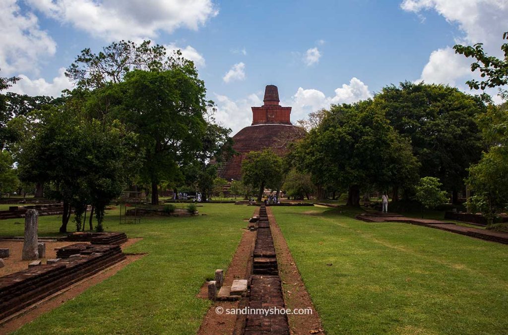 Earth-colored stupa