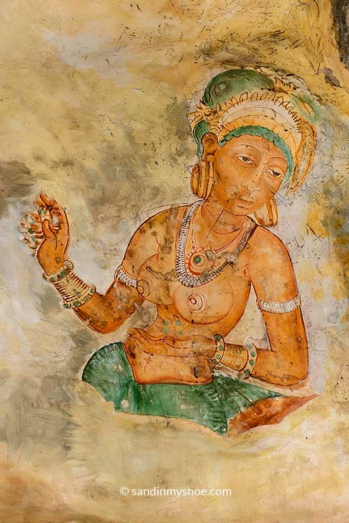 Cave paintings depicting one woman