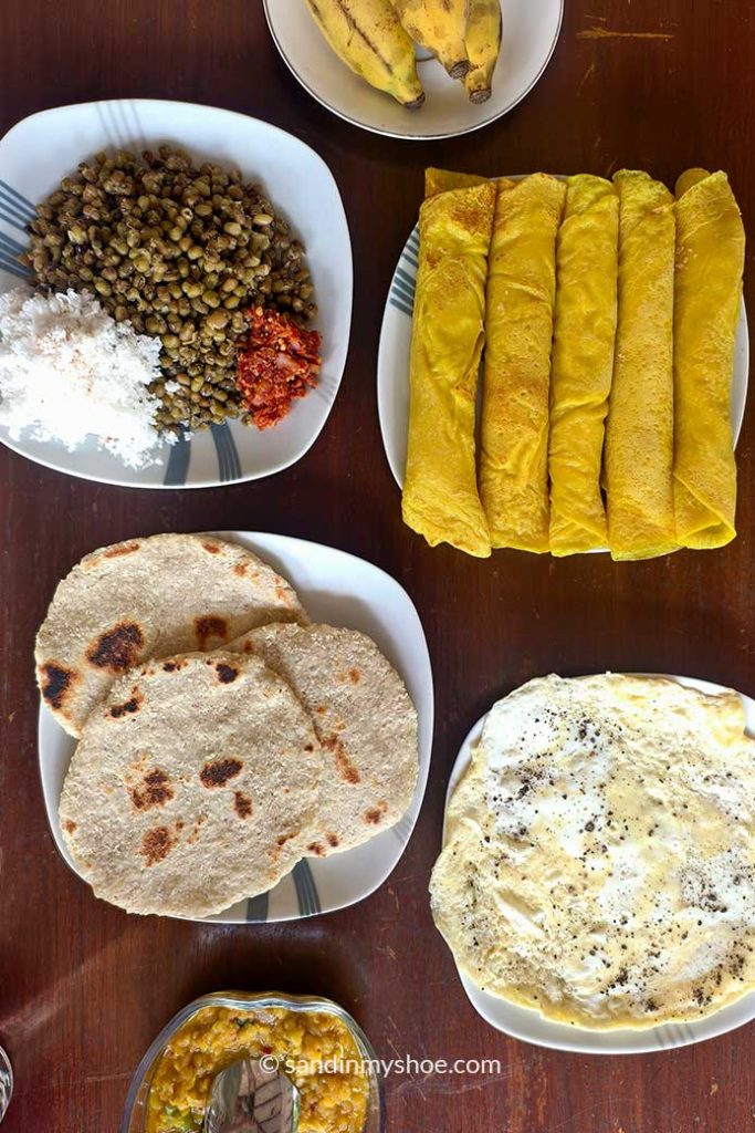Huge breakfast in the guesthouse before heading to Anuradhapura