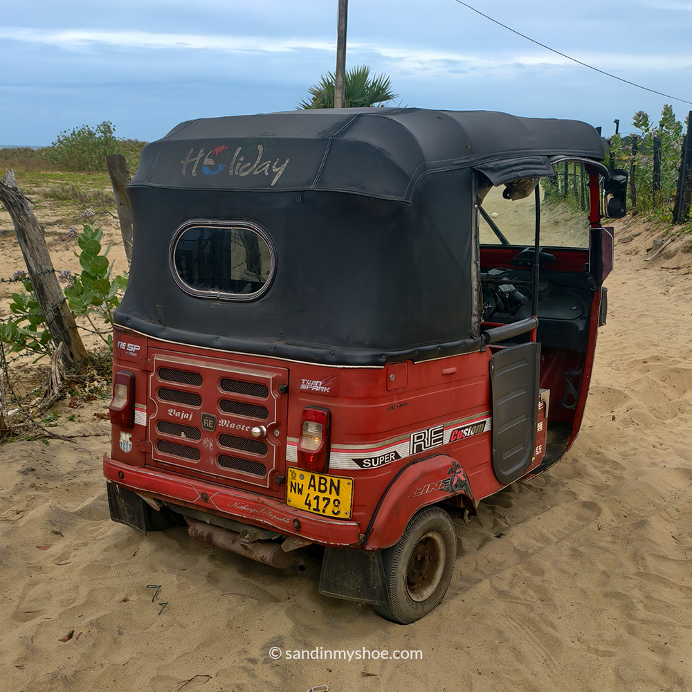 My tuk-tuk stuck in sand in Panana Beach