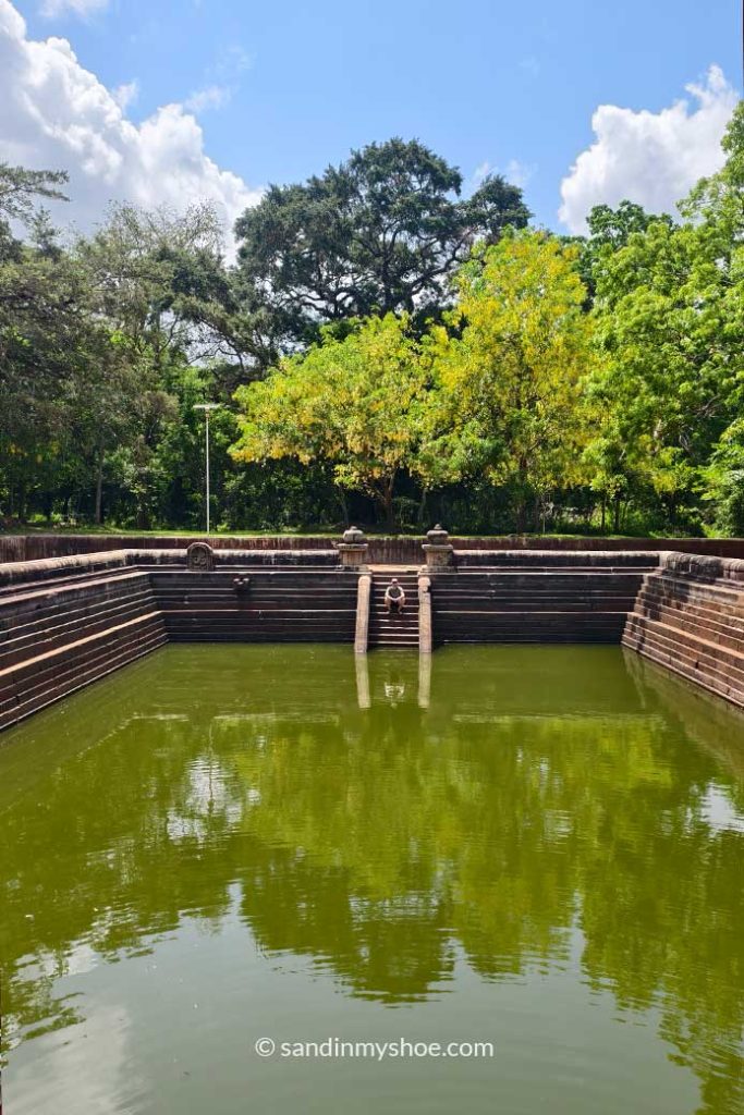 Twin Pond — a nice contast to the stupas