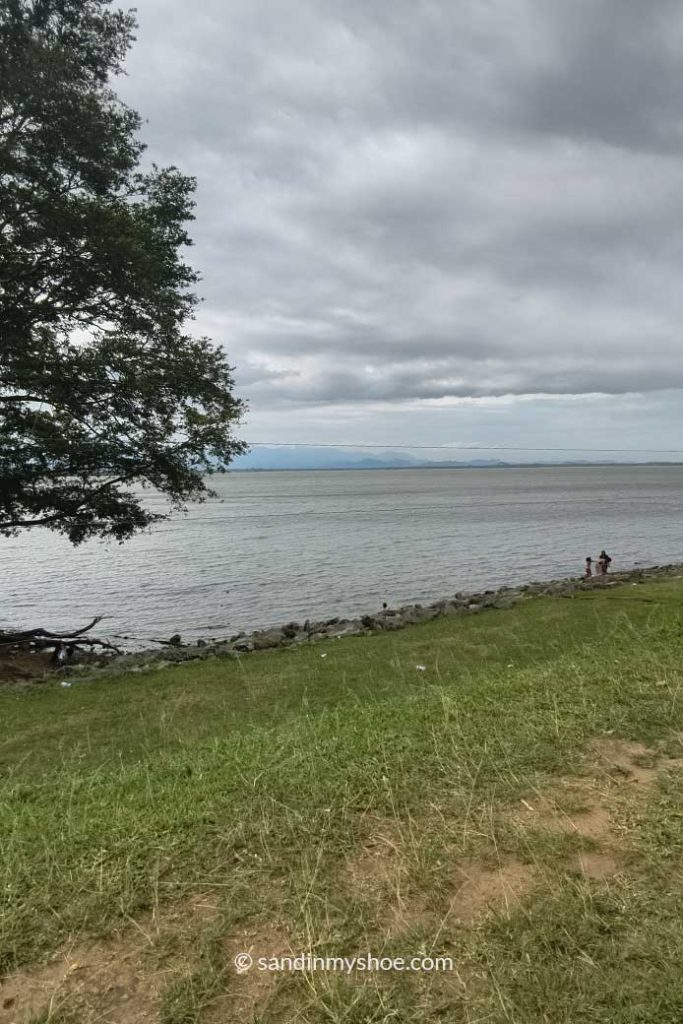 Lake view, getting ready for a swim