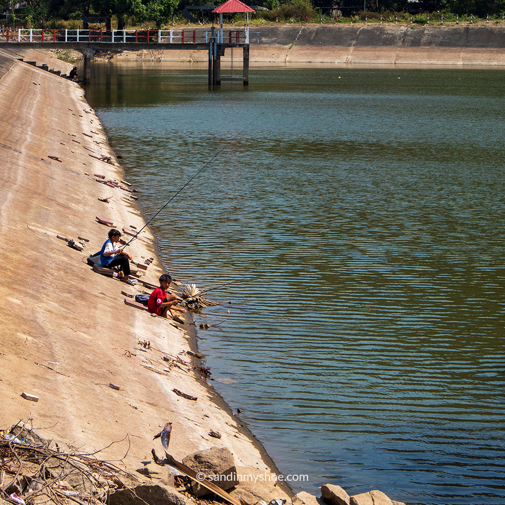 two boys fishing