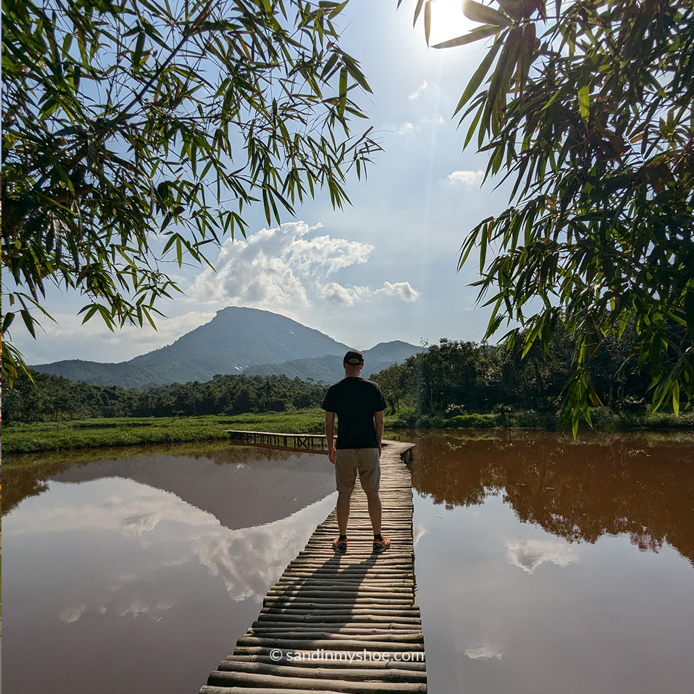 In a lake located in the outskirts of Da Nang