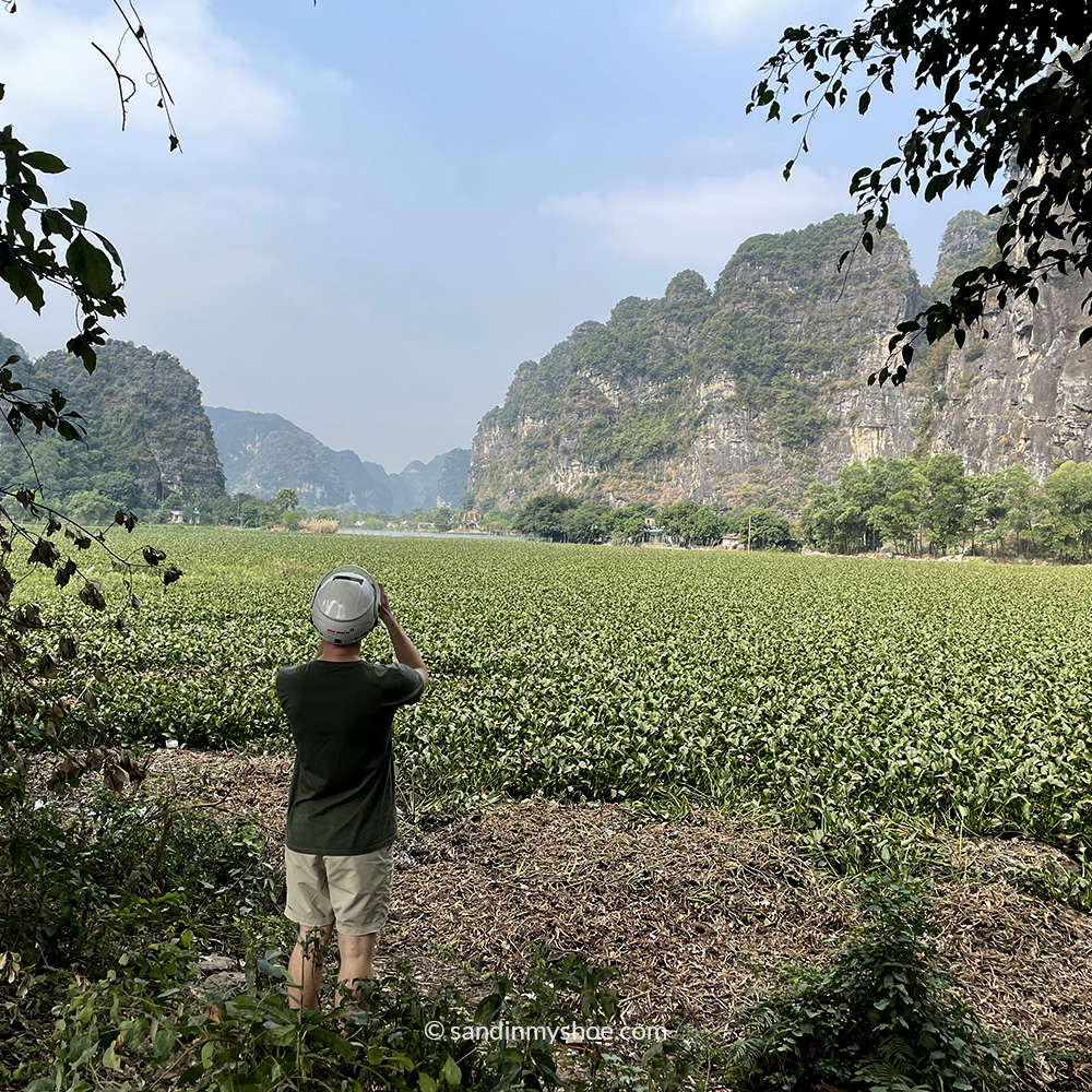 Petteri taking a photo of Ninh Binh's landscape