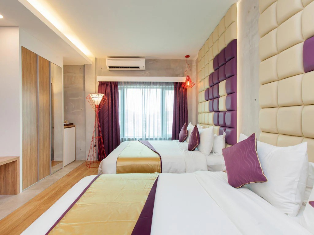 Twin double room in Le Dream, George Town, Penang.