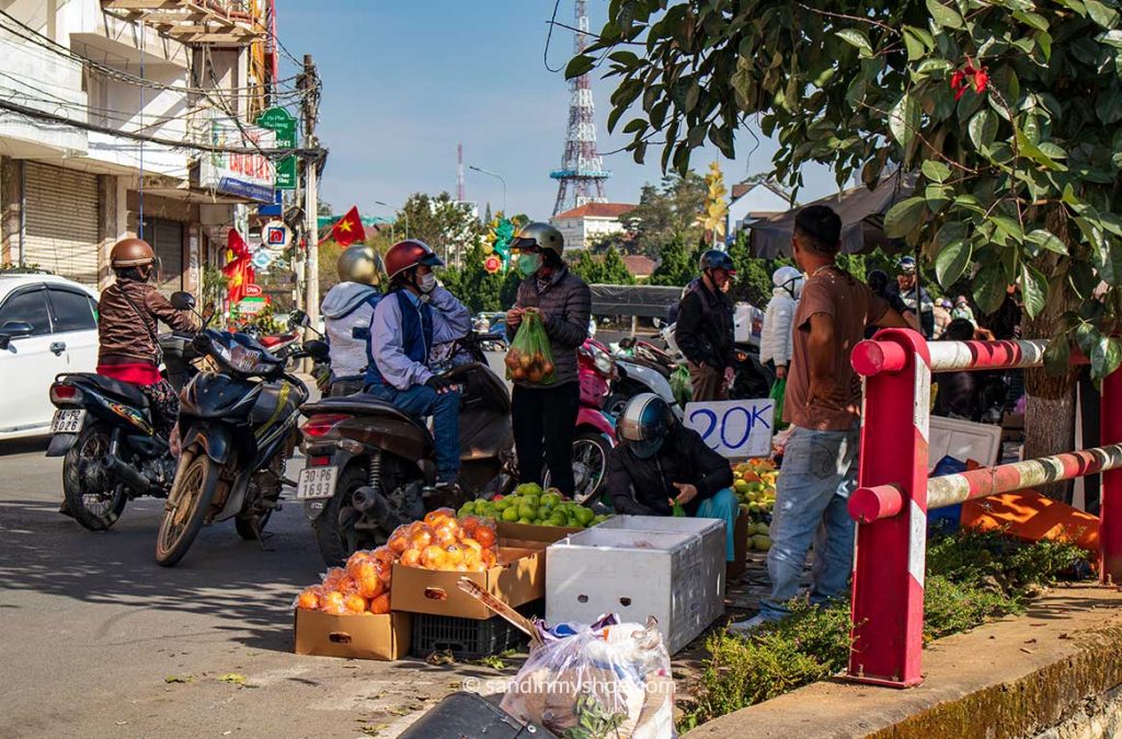 Fruit vendors around the city center