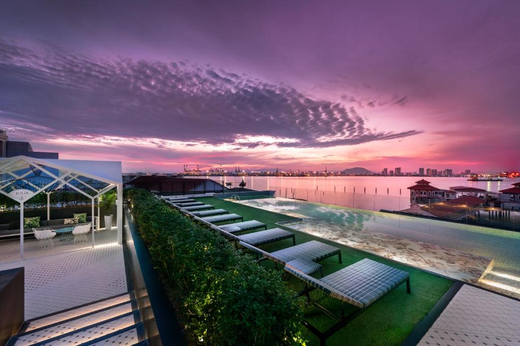 Rooftop pool at the prestige Hotel Penang in George Town, Penang, Malaysia