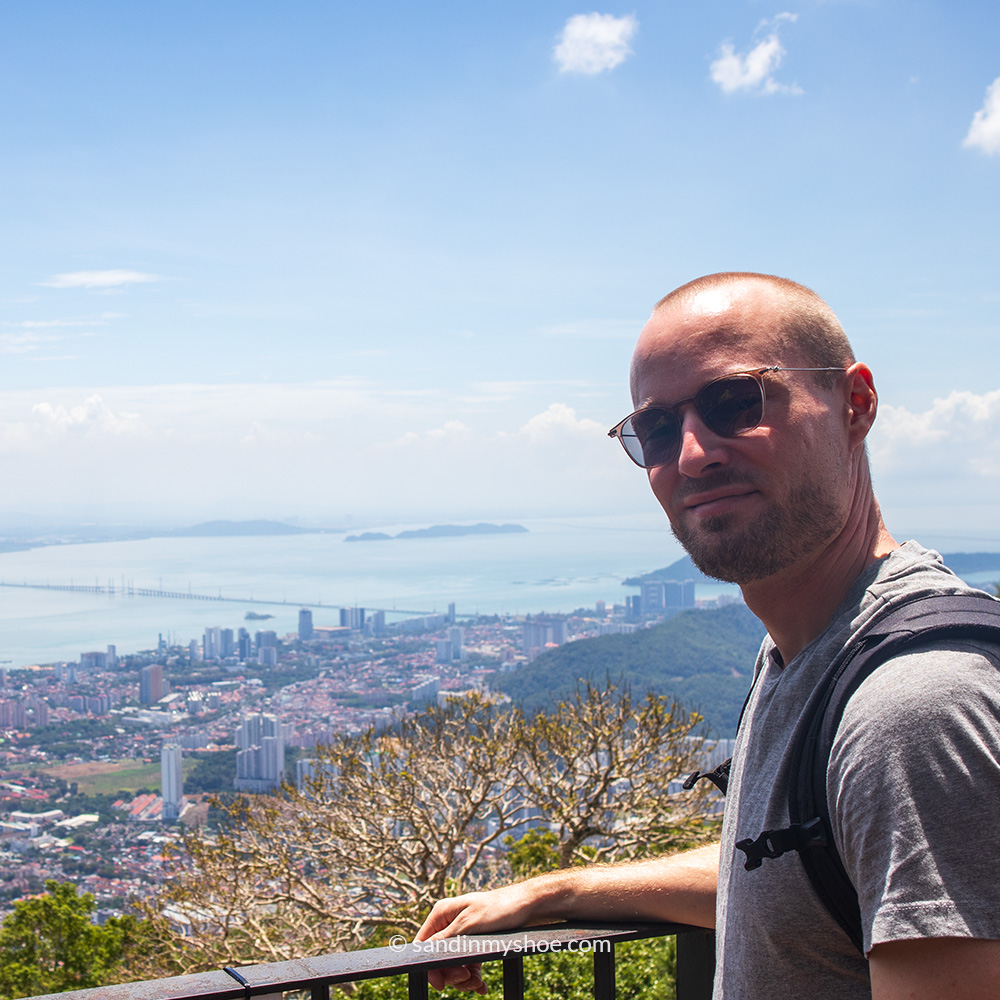 Petteri overlooking Penang from the Penang Hill viewpoint, one of the island’s main attractions.
