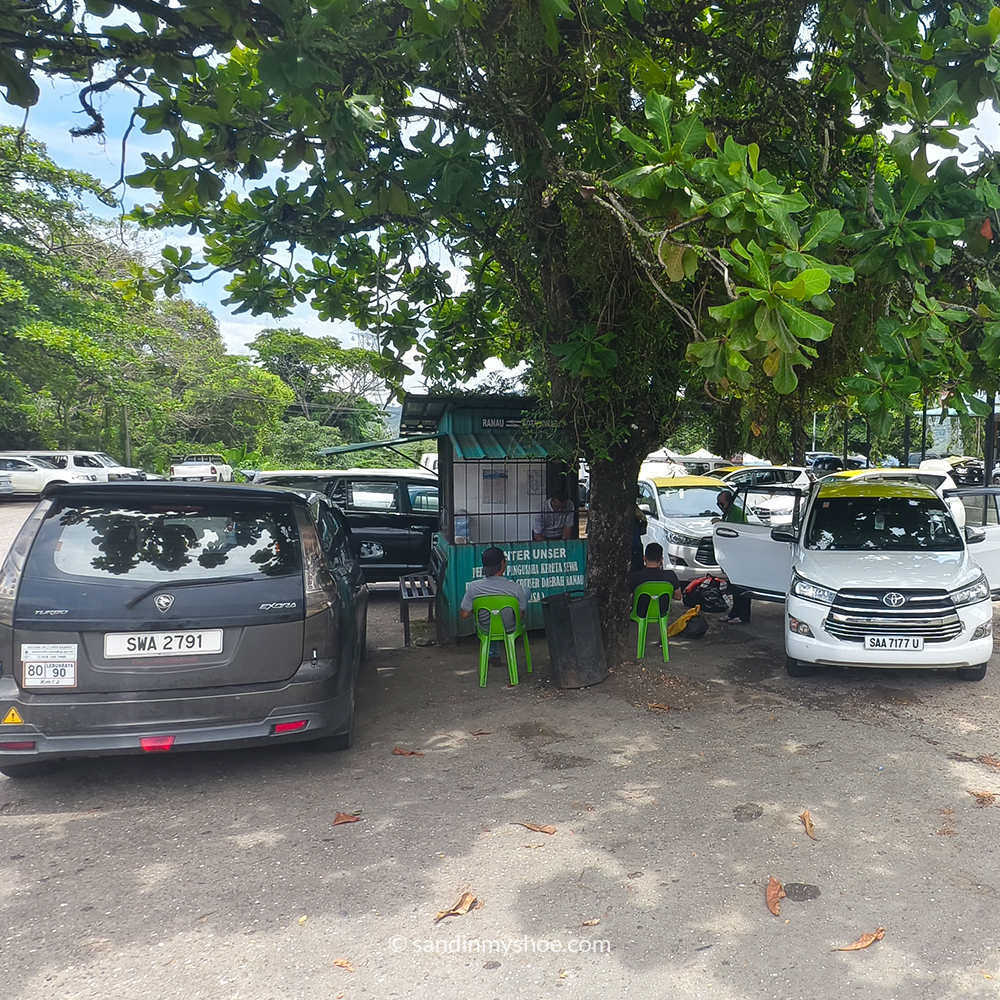 Van station in Ranau, city next to Kundasang.