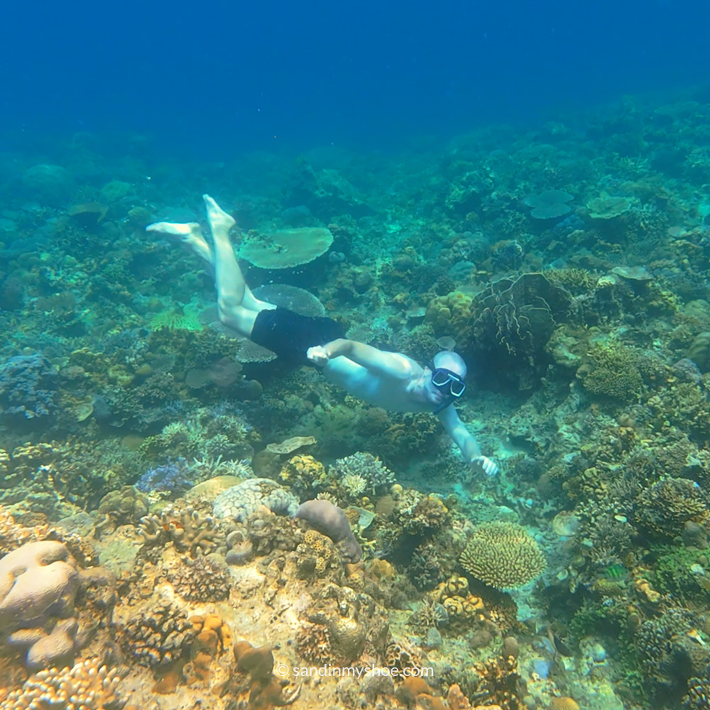 Petteri snorkeling during El Nido to Coron boat expedition.