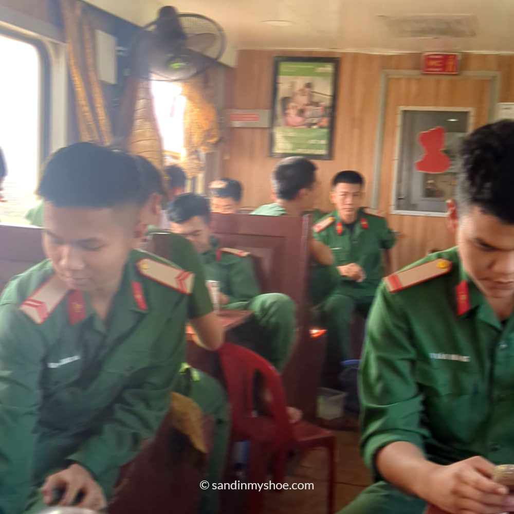 Bunch of drunk Vietnamese soldiers.