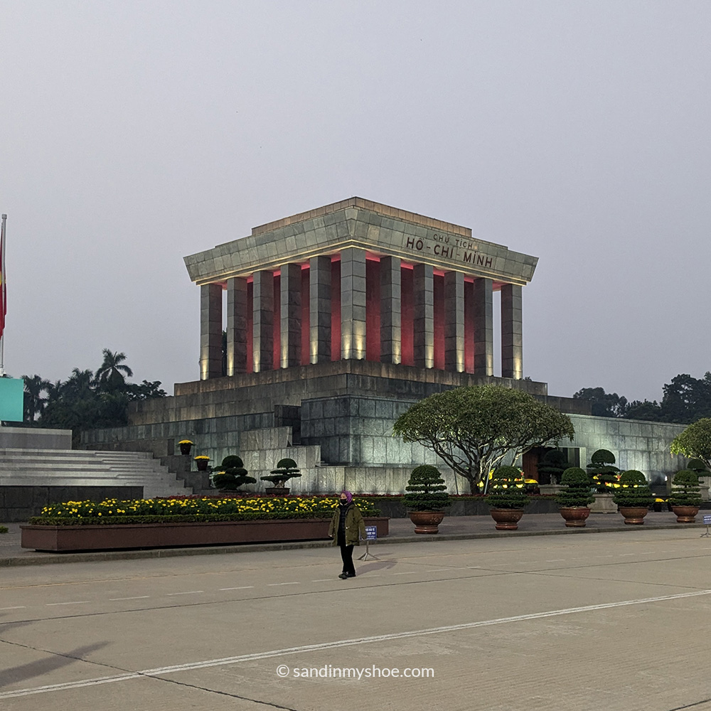 The Mausoleum of Ho Chi Minh in Hanoi.