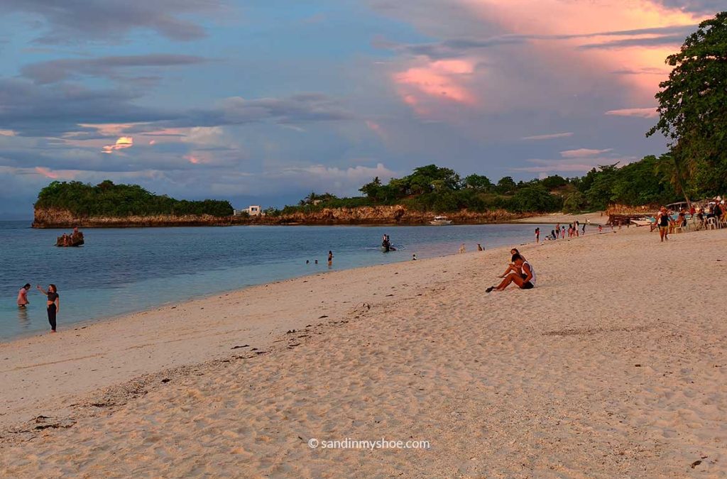 north beach at sunset
