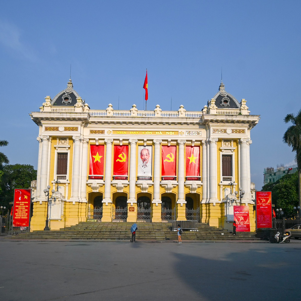 opera house in the french quarter in Hanoi.
