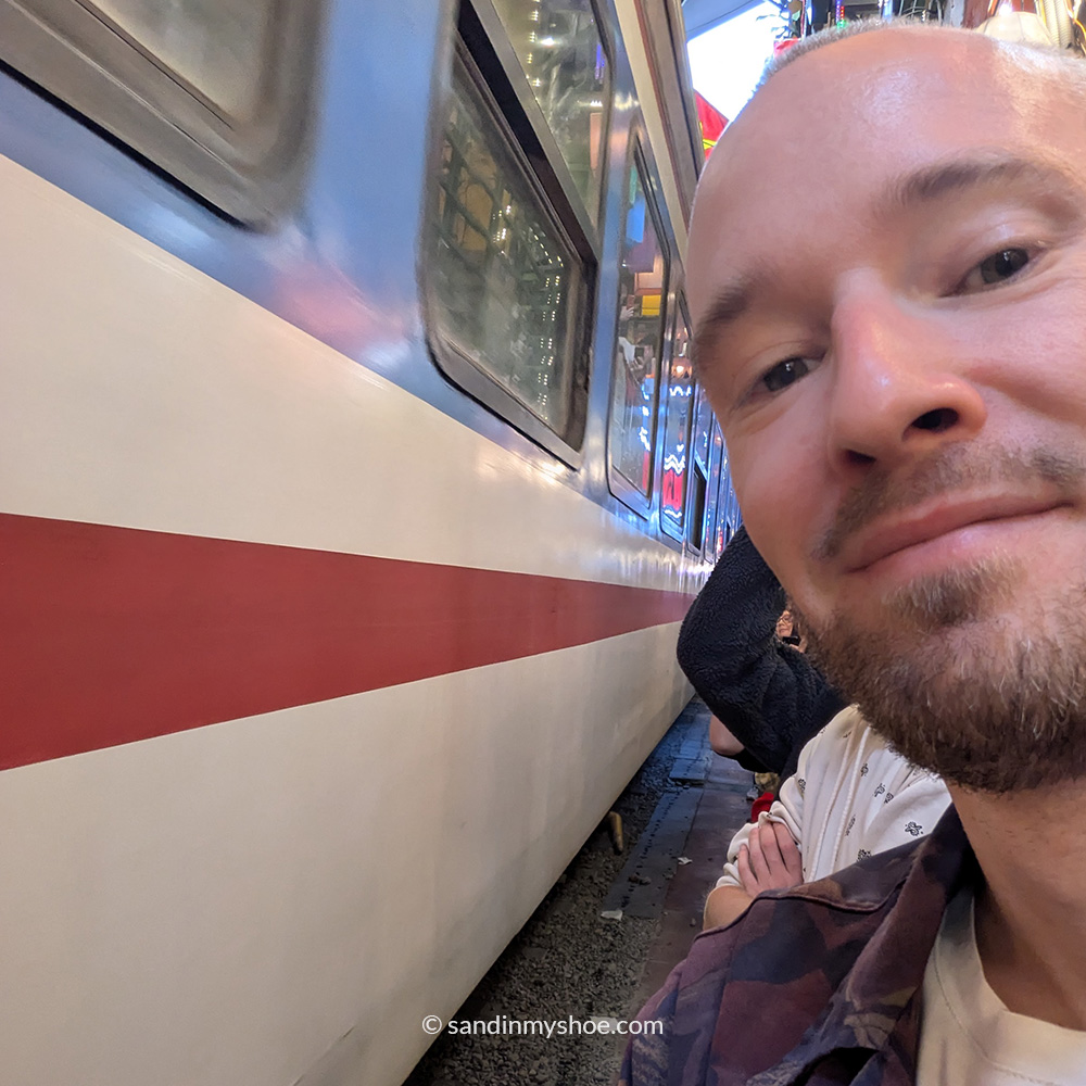 Petteri with the train