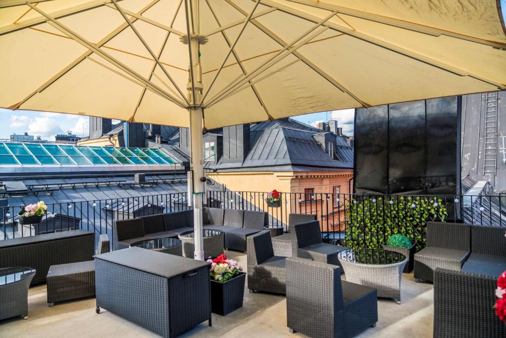 Rooftop of Scandic Hotel in Gamla Stan.