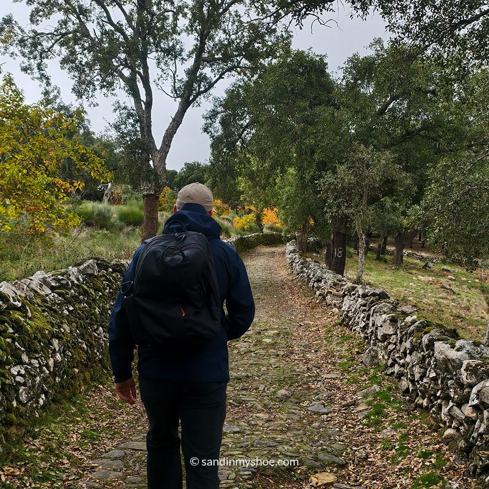 Petteri walking on ancient roman roads.