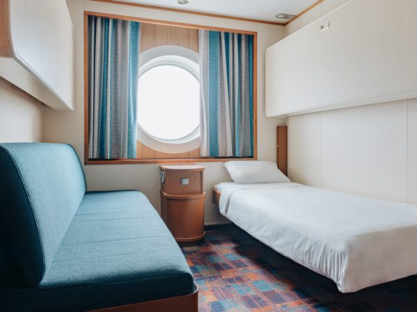 A cabin inside one of the Tallink Silja Line Ferries.
