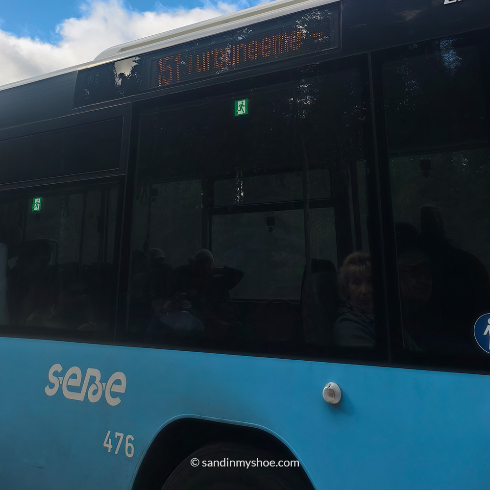 Bus 151 that travels between Tallinn and Lahemaa Natonal Park.