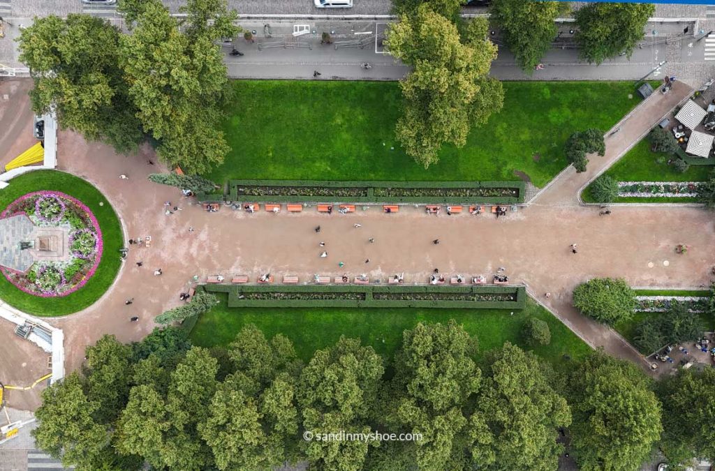 Arial shot of Esplanad Park